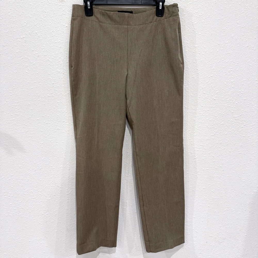 Talbots Heritage Dress Pants Side Zipper Tan Heather Straight Leg Women’s Size 8